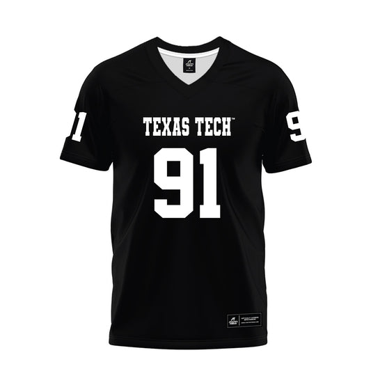 Texas Tech - NCAA Football : Krush Johnson - Black Premium Football Jersey-0