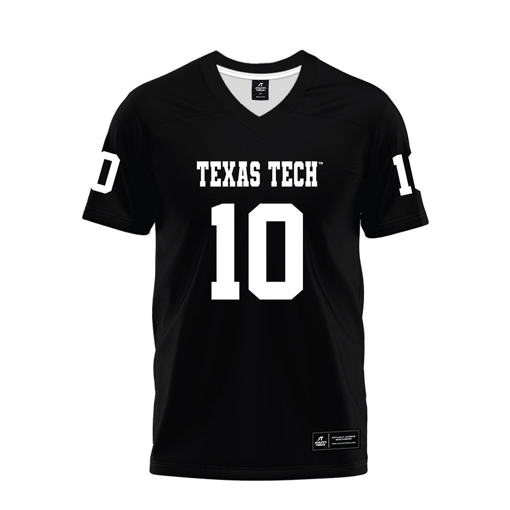 Texas Tech - NCAA Football : Lloyd Jones III - Black Premium Football Jersey-0