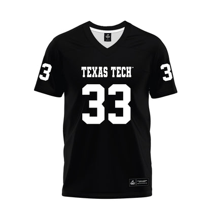Texas Tech - NCAA Football : Loic Tshibangu - Black Premium Football Jersey-0