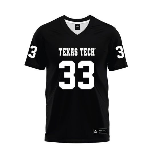 Texas Tech - NCAA Football : Loic Tshibangu - Black Premium Football Jersey-0