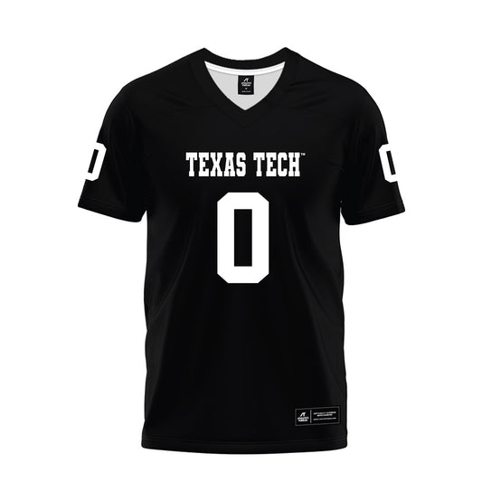 Texas Tech - NCAA Football : Mikal Harrison-Pilot - Black Premium Football Jersey-0