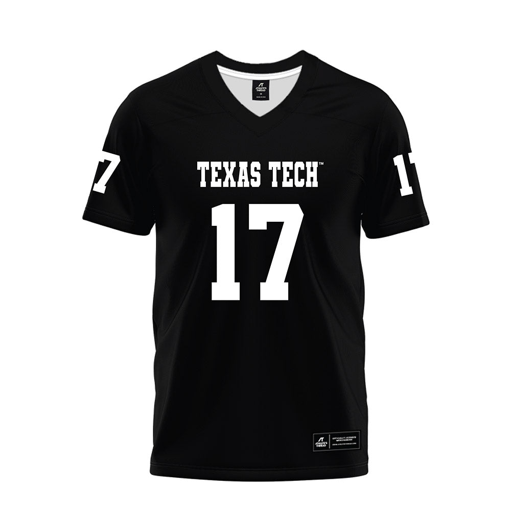 Texas Tech - NCAA Football : Leyton Stone - Black Premium Football Jersey-0