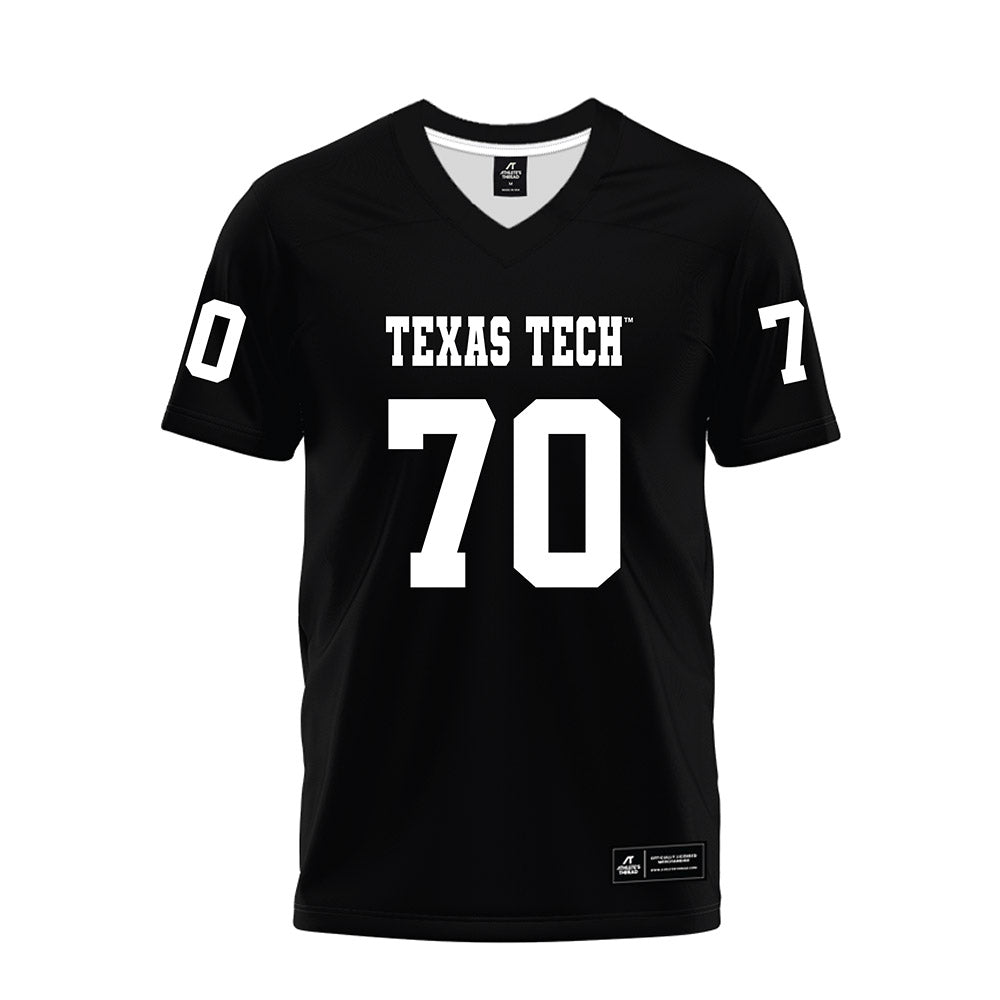 Texas Tech - NCAA Football : Jacob Ponton - Black Premium Football Jersey-0