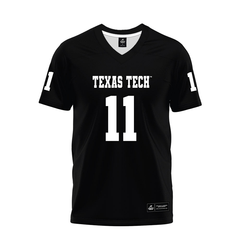 Texas Tech - NCAA Football : Malcolm Simmons - Black Premium Football Jersey-0