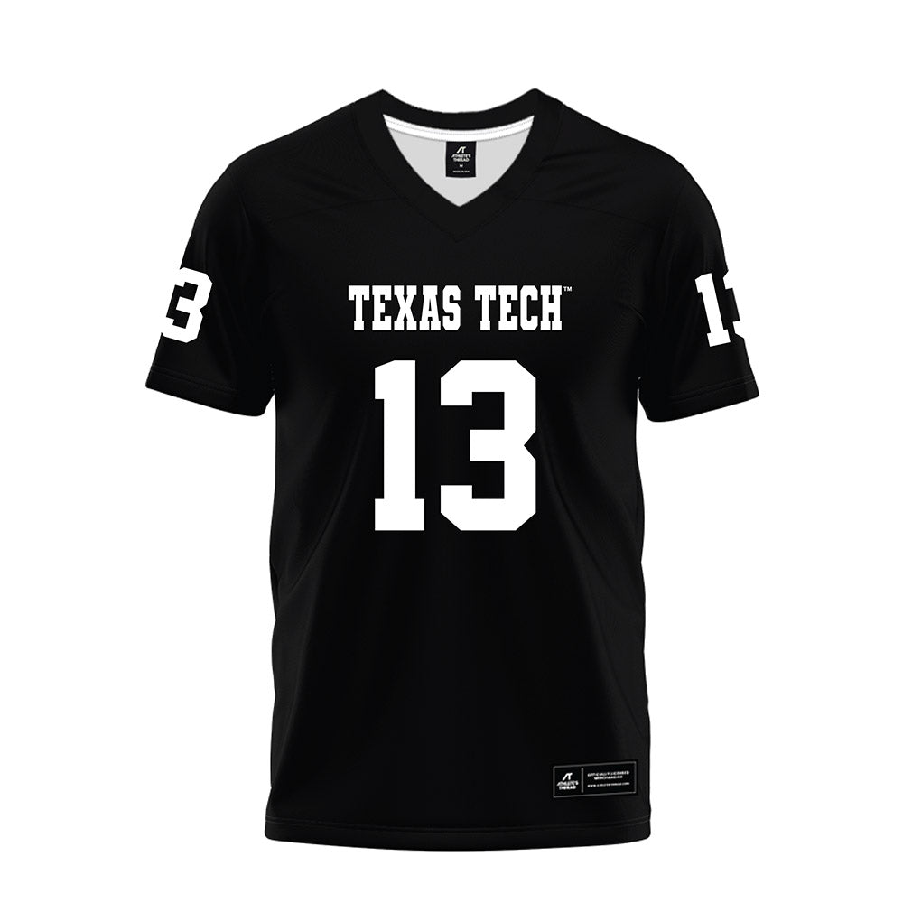 Texas Tech - NCAA Football : Chase Campbell - Black Premium Football Jersey-0