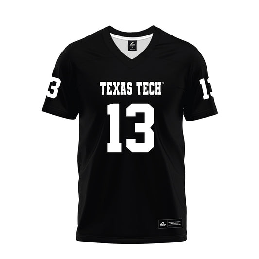 Texas Tech - NCAA Football : Chase Campbell - Black Premium Football Jersey-0