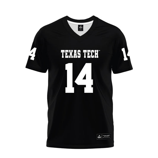 Texas Tech - NCAA Football : Bryson Jones - Black Premium Football Jersey-0