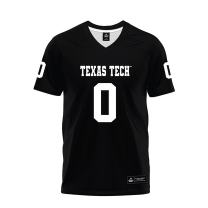 Texas Tech - NCAA Football : Mikal Harrison-Pilot - Black Premium Football Jersey-0