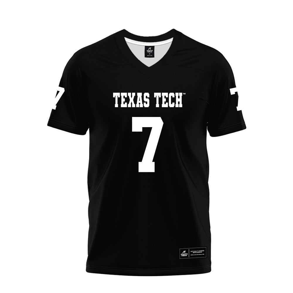 Texas Tech - NCAA Football : Terrance Carter Jr. - Black Premium Football Jersey-0