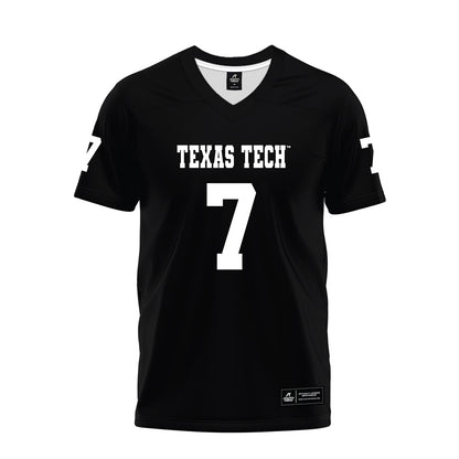 Texas Tech - NCAA Football : Terrance Carter Jr. - Black Premium Football Jersey-0