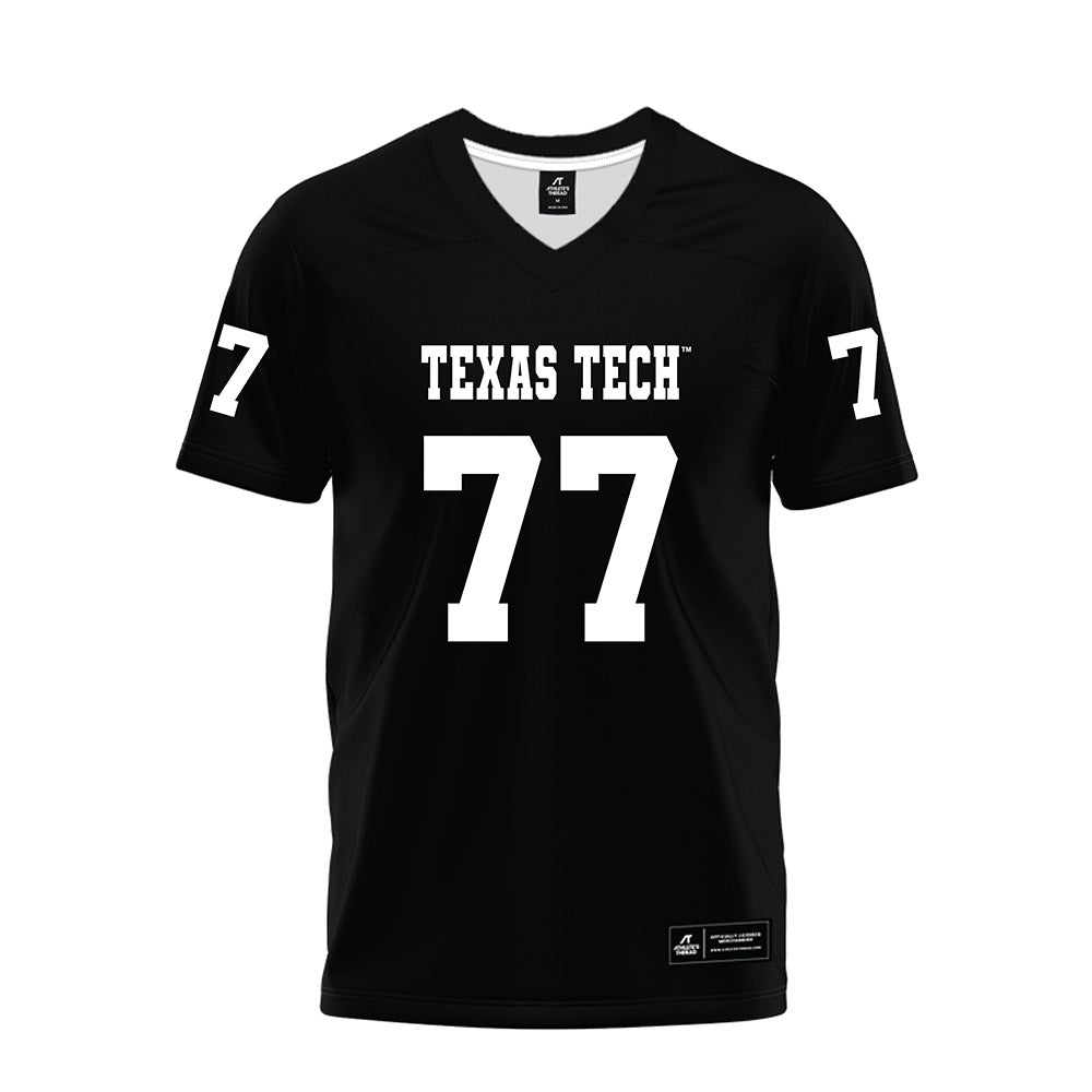 Texas Tech - NCAA Football : Elias Gillen - Black Premium Football Jersey-0
