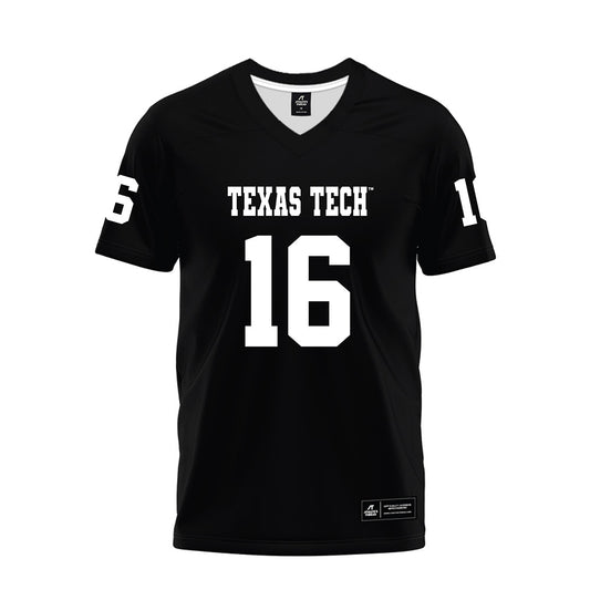 Texas Tech - NCAA Football : Ashton Hampton - Black Premium Football Jersey-0