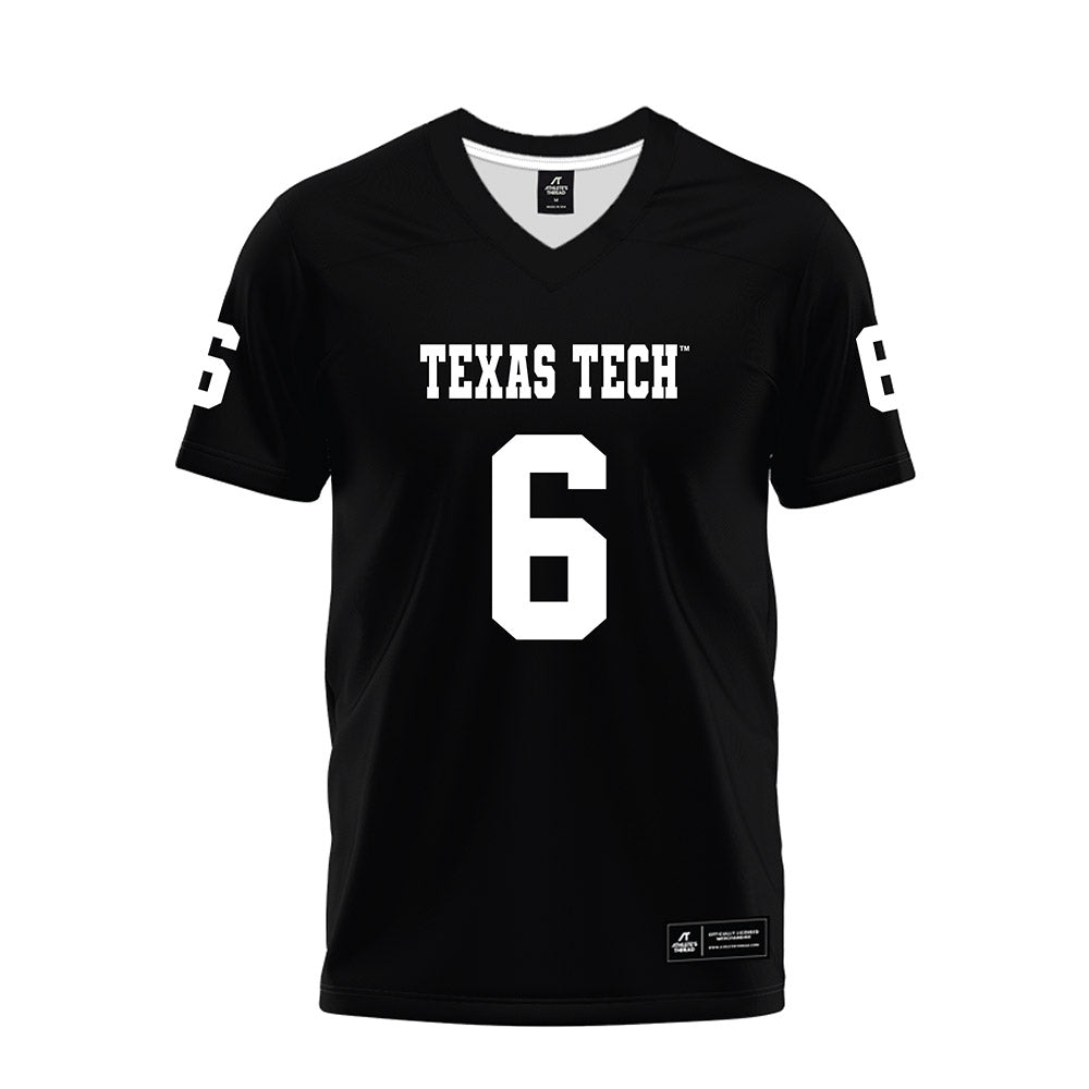 Texas Tech - NCAA Football : Jalen Jones - Black Premium Football Jersey-0