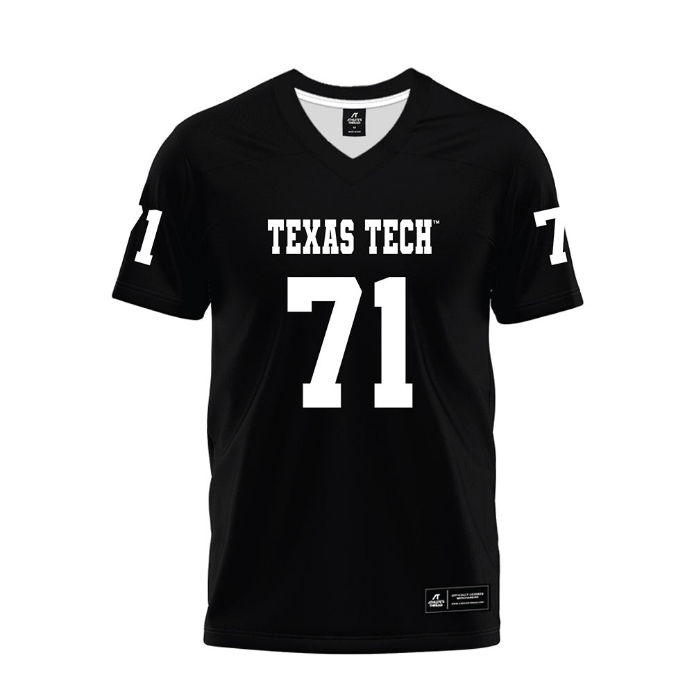 Texas Tech - NCAA Football : Bryce Gilmore - Black Premium Football Jersey-0