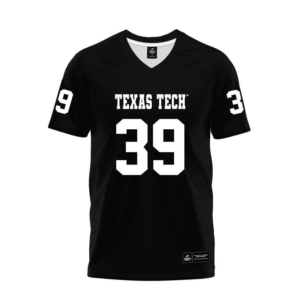 Texas Tech - NCAA Football : Jacob Hand - Black Premium Football Jersey-0