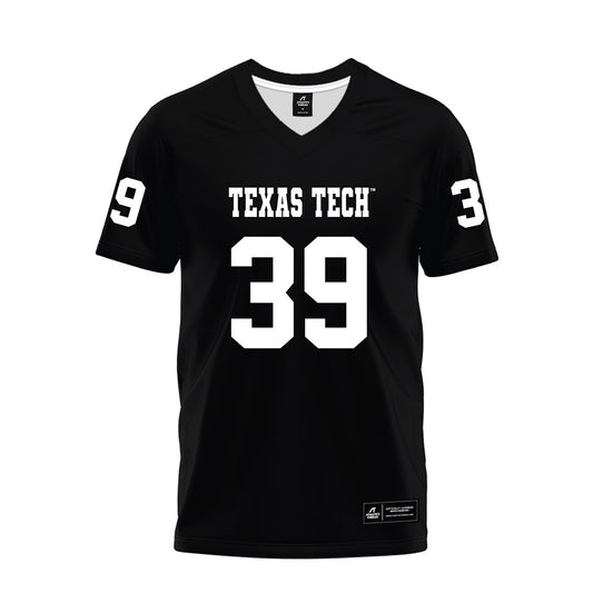 Texas Tech - NCAA Football : Jacob Hand - Black Premium Football Jersey-0