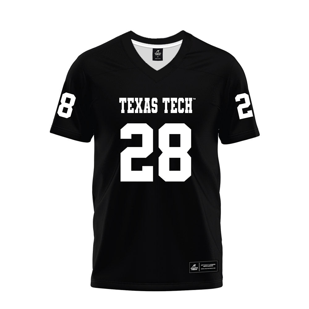 Texas Tech - NCAA Football : Braylan McDonald - Black Premium Football Jersey-0