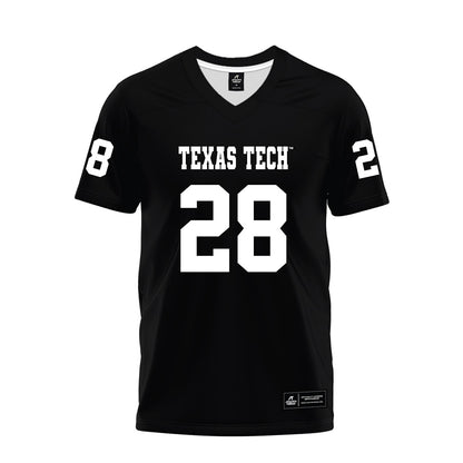Texas Tech - NCAA Football : Braylan McDonald - Black Premium Football Jersey-0