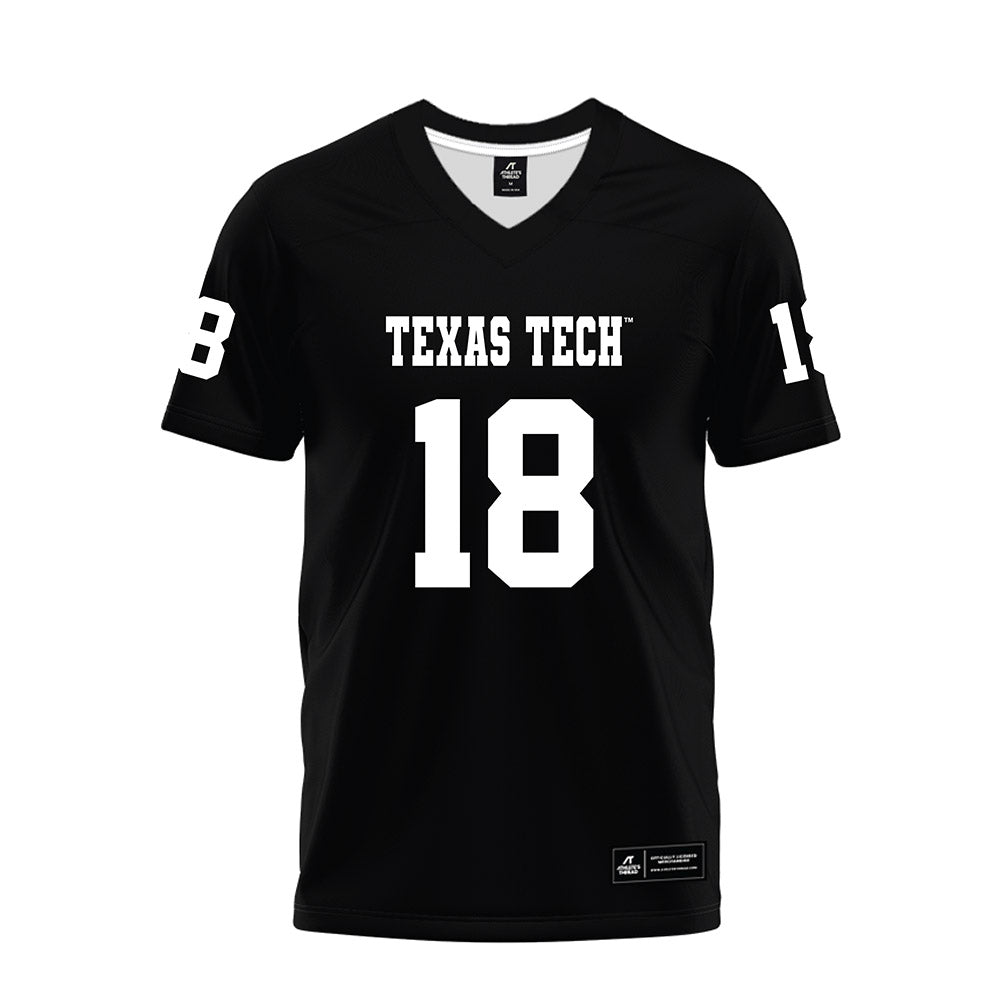 Texas Tech - NCAA Football : SVioarean Martin - Black Premium Football Jersey-0