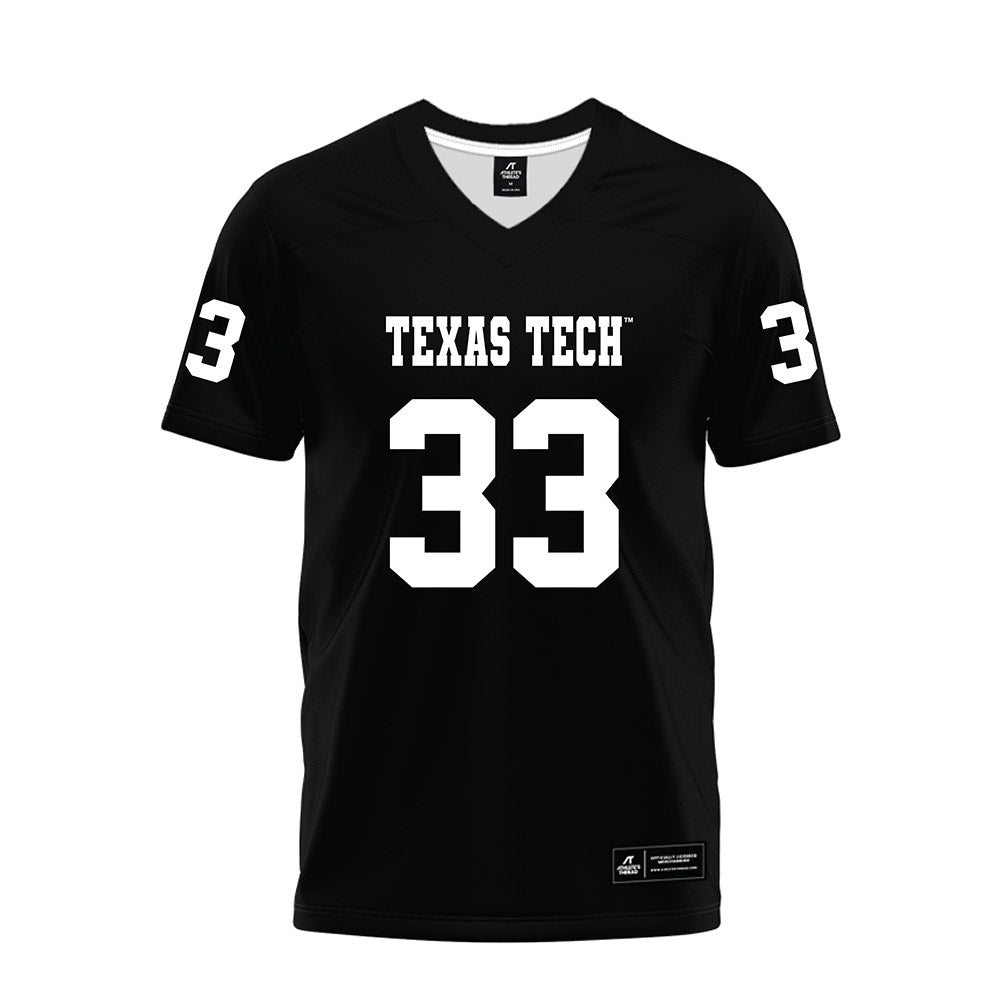 Texas Tech - NCAA Football : A.J. Holmes Jr. - Black Premium Football Jersey-0