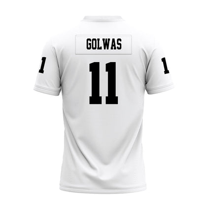 Texas Tech - NCAA Football : Brock Golwas - White Premium Football Jersey-1