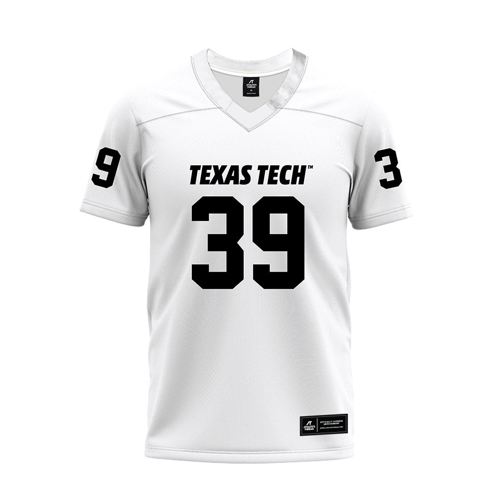 Texas Tech - NCAA Football : Jacob Hand - White Premium Football Jersey-0