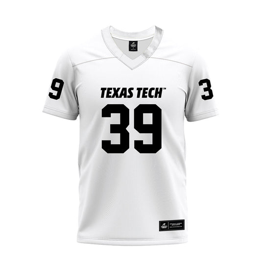Texas Tech - NCAA Football : Jacob Hand - White Premium Football Jersey-0