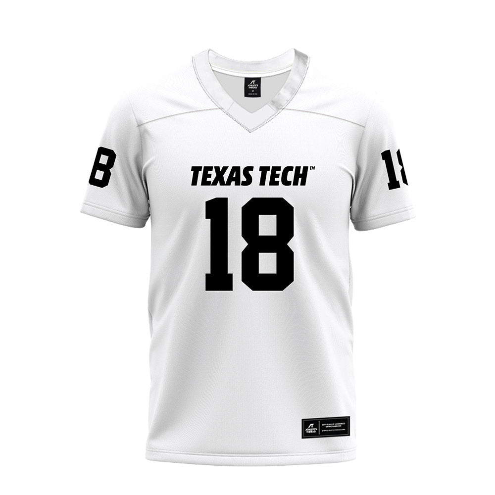 Texas Tech - NCAA Football : SVioarean Martin - White Premium Football Jersey-0