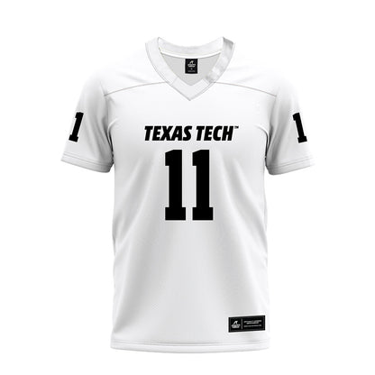 Texas Tech - NCAA Football : Malcolm Simmons - White Premium Football Jersey-0
