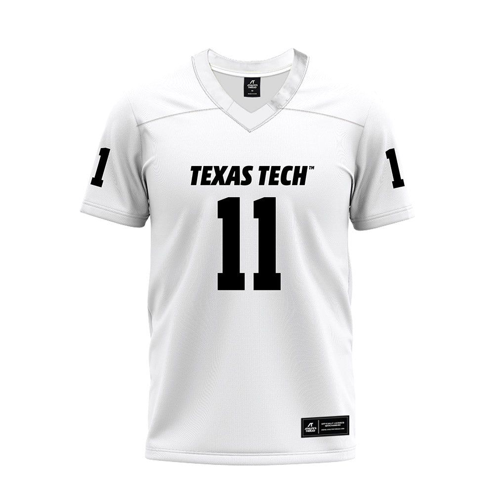 Texas Tech - NCAA Football : Brock Golwas - White Premium Football Jersey-0