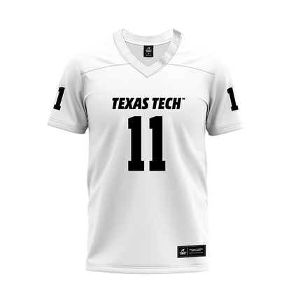 Texas Tech - NCAA Football : Brock Golwas - White Premium Football Jersey-0