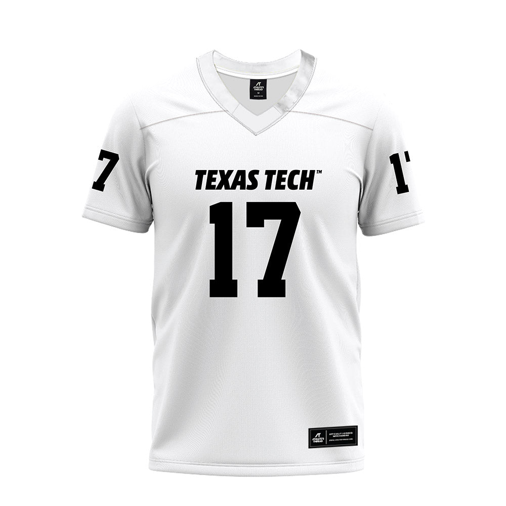 Texas Tech - NCAA Football : Leyton Stone - White Premium Football Jersey-0