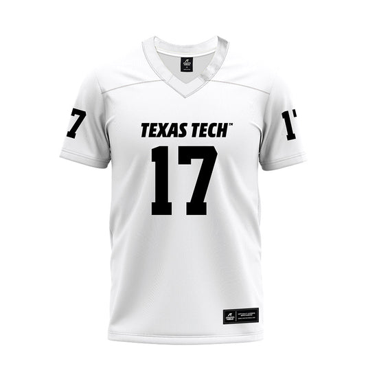 Texas Tech - NCAA Football : Leyton Stone - White Premium Football Jersey-0