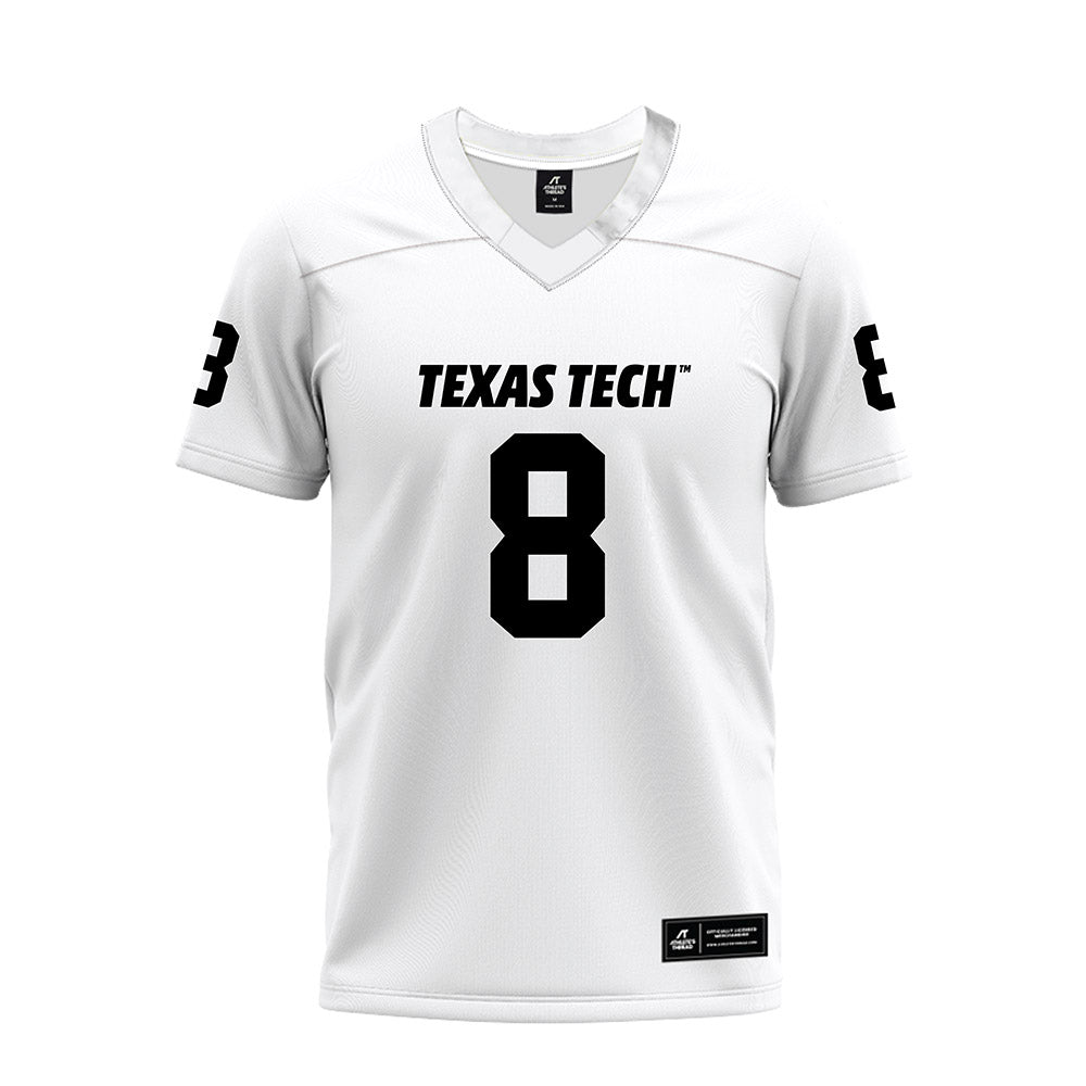 Texas Tech - NCAA Football : Cameron Dickey - White Premium Football Jersey-0
