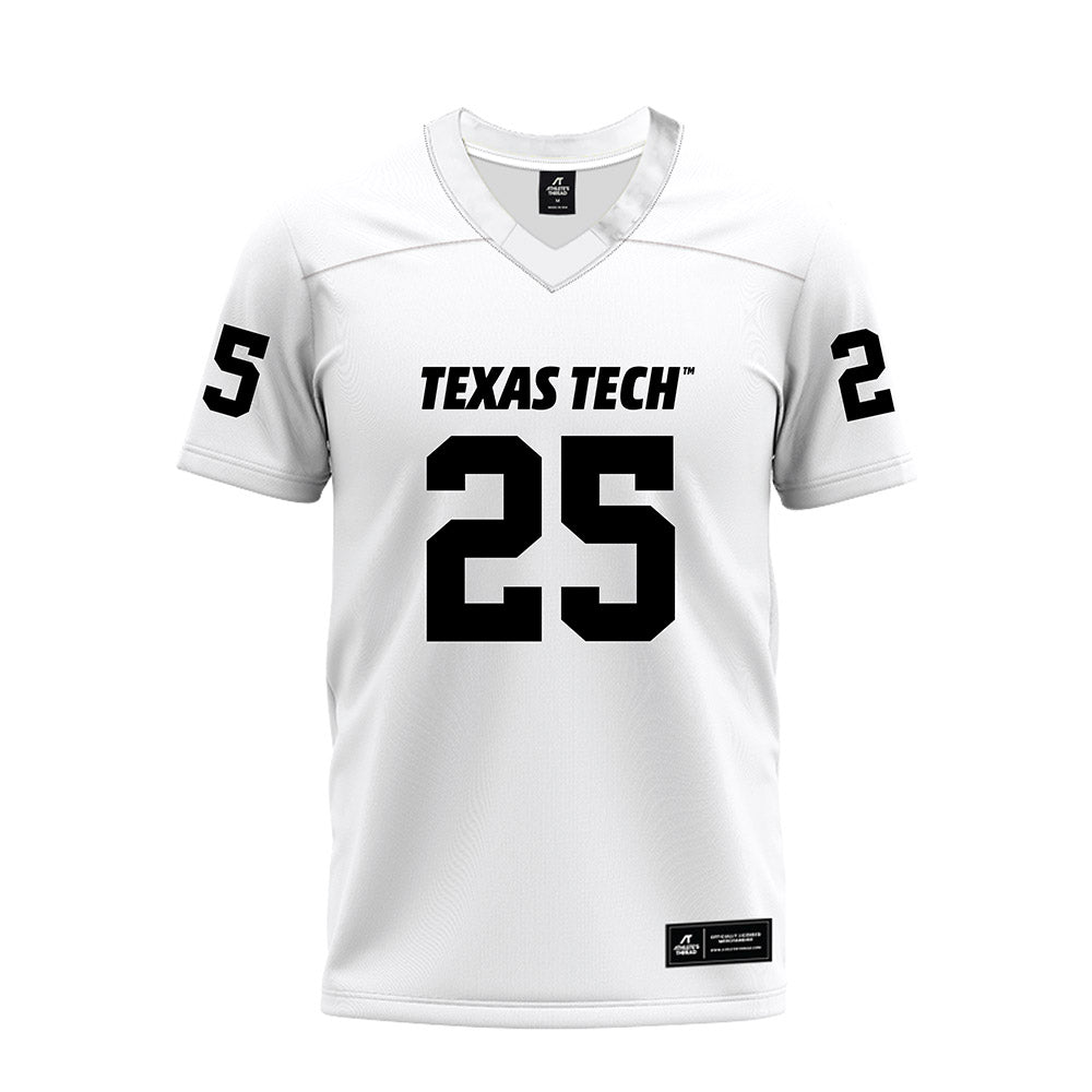 Texas Tech - NCAA Football : Donovan Webb - White Premium Football Jersey-0