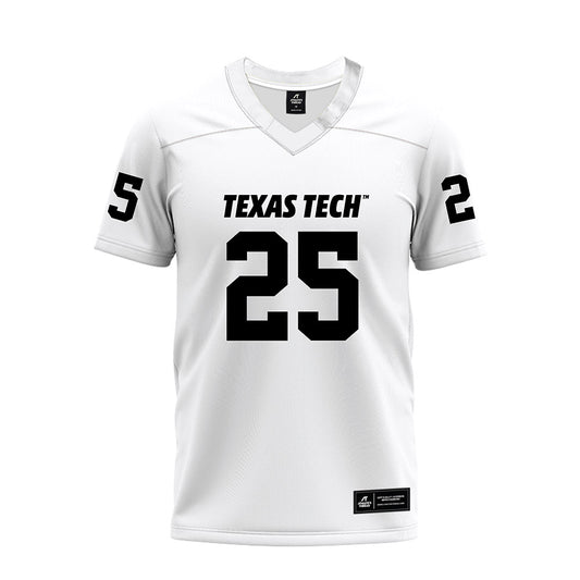 Texas Tech - NCAA Football : Donovan Webb - White Premium Football Jersey-0