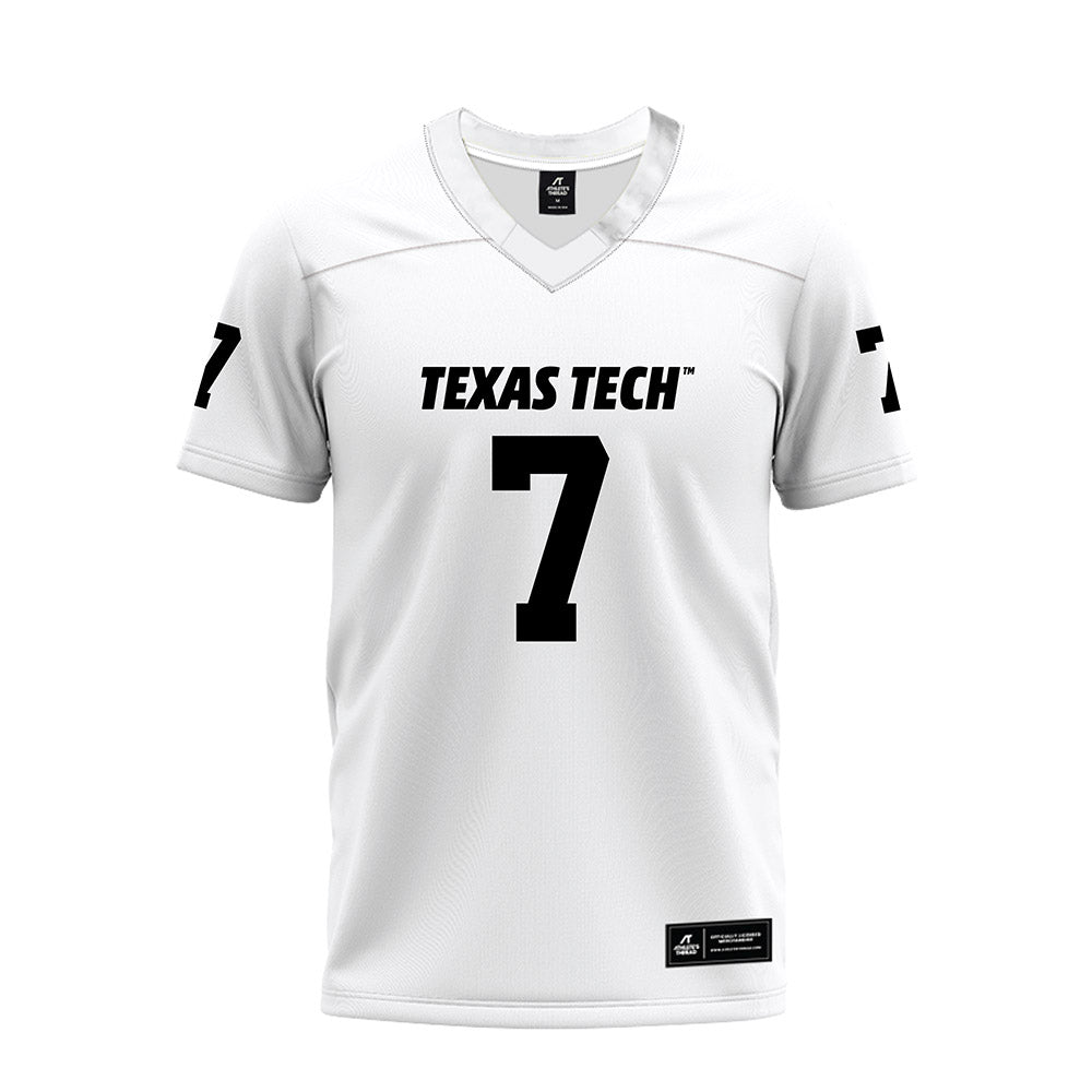 Texas Tech - NCAA Football : Terrance Carter Jr. - White Premium Football Jersey-0