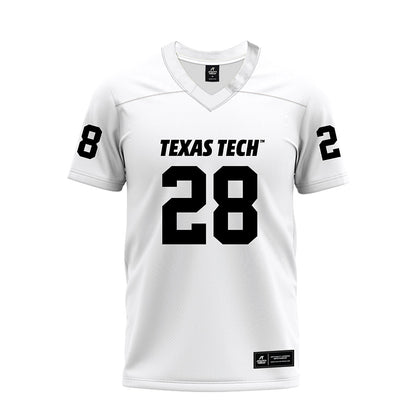 Texas Tech - NCAA Football : Braylan McDonald - White Premium Football Jersey-0