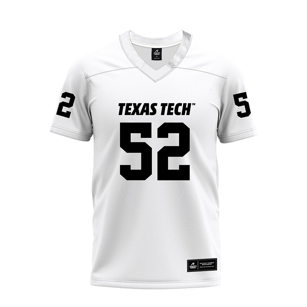 Texas Tech - NCAA Football : Cash Cleveland - White Premium Football Jersey-0
