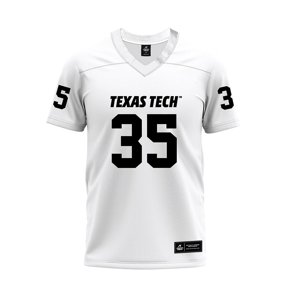 Texas Tech - NCAA Football : Michael Henderson III - White Premium Football Jersey-0