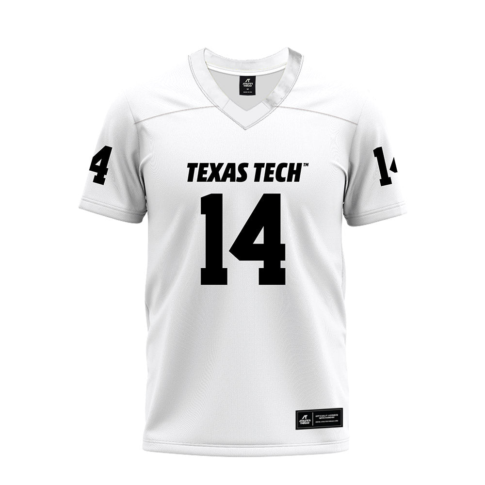 Texas Tech - NCAA Football : Micah Hudson - White Premium Football Jersey-0
