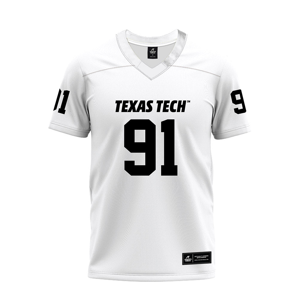 Texas Tech - NCAA Football : Krush Johnson - White Premium Football Jersey-0