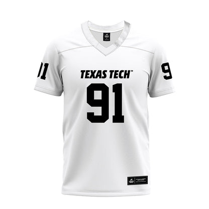 Texas Tech - NCAA Football : Krush Johnson - White Premium Football Jersey-0