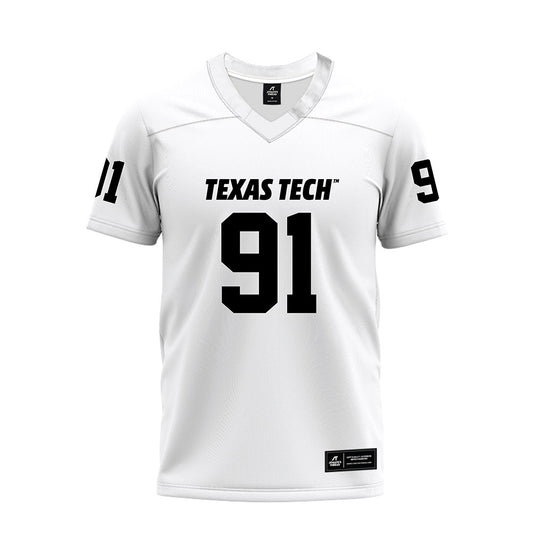 Texas Tech - NCAA Football : Krush Johnson - White Premium Football Jersey-0