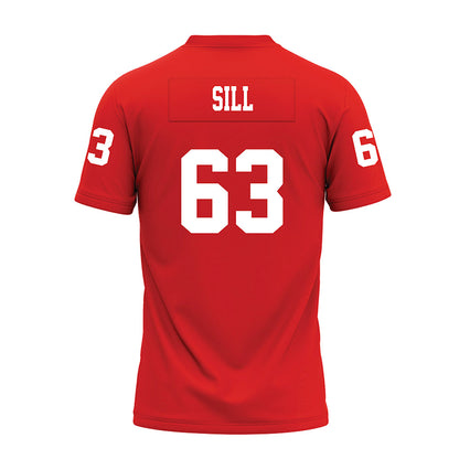 Texas Tech - NCAA Football : Daniel Sill - Red Premium Football Jersey-1