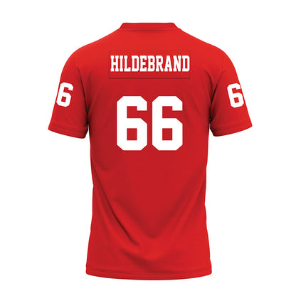 Texas Tech - NCAA Football : Jackson Hildebrand - Red Premium Football Jersey-1
