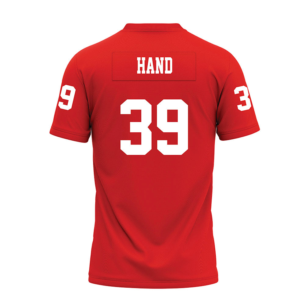 Texas Tech - NCAA Football : Jacob Hand - Red Premium Football Jersey-1