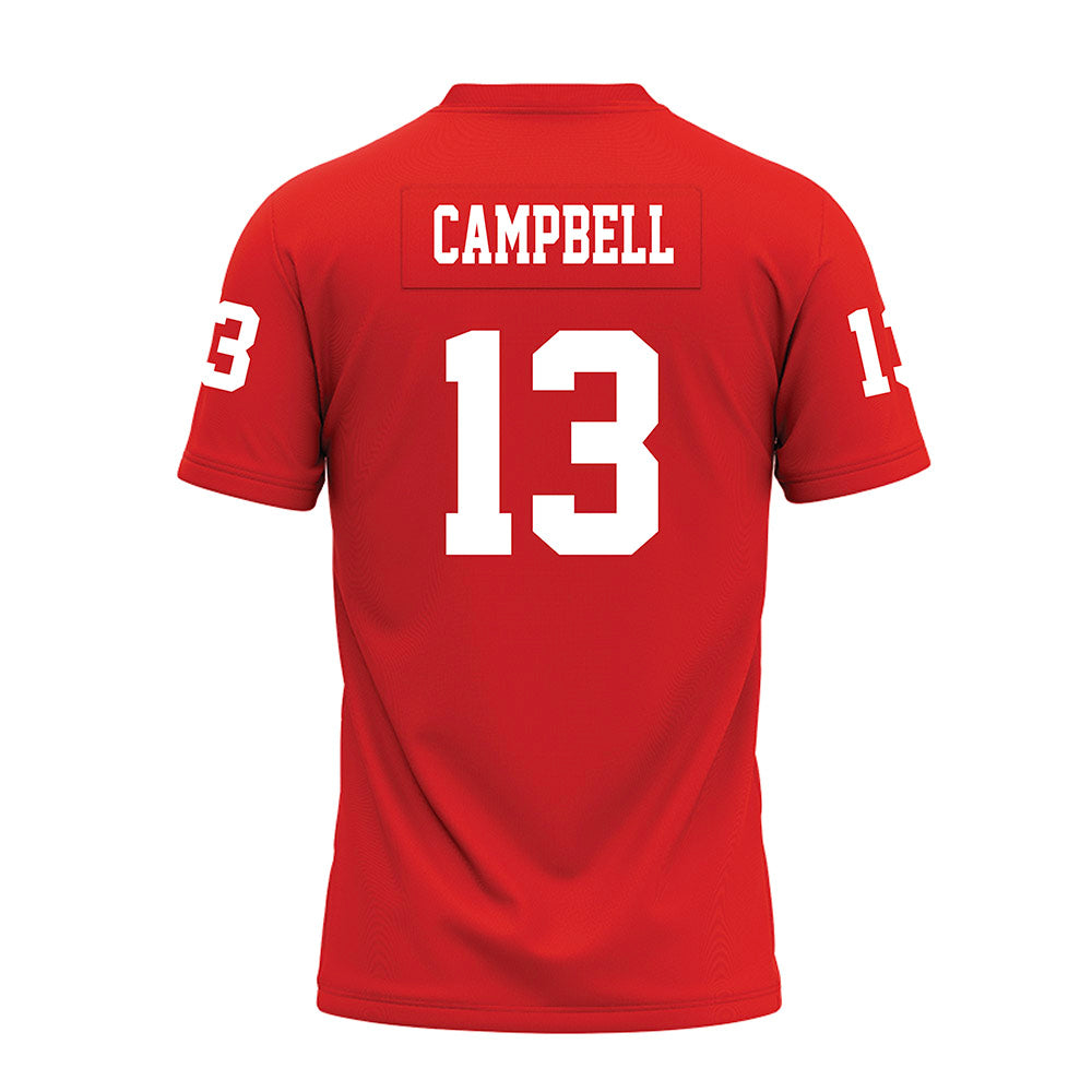 Texas Tech - NCAA Football : Chase Campbell - Red Premium Football Jersey-1