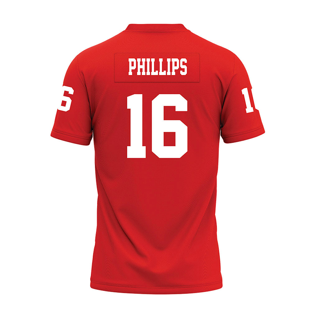 Texas Tech - NCAA Football : Holden Phillips - Red Premium Football Jersey-1