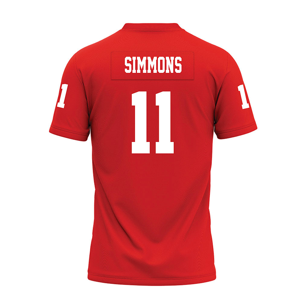 Texas Tech - NCAA Football : Malcolm Simmons - Red Premium Football Jersey-1